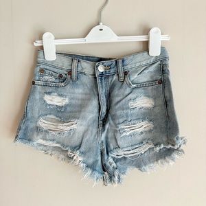 Aeropostale distressed high-rise denim shorts